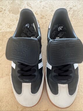 adidas Samba LT, Black White and Gum, size US 7.